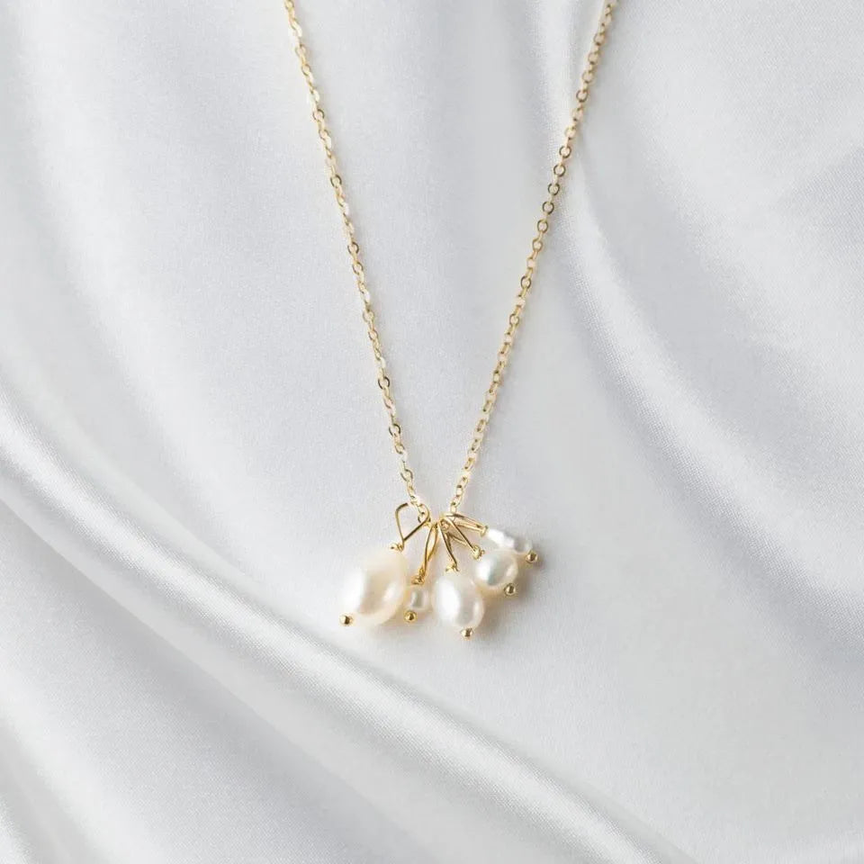 Classic Pearl Cascade Necklace